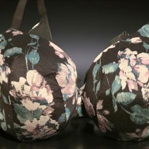 Cacique Floral Print Bra - Back Smoother Lightly Lined Full Coverage 40DD